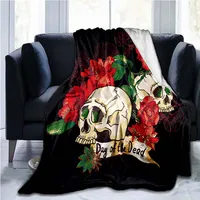 Flower Skull 3D Print Blanket 1