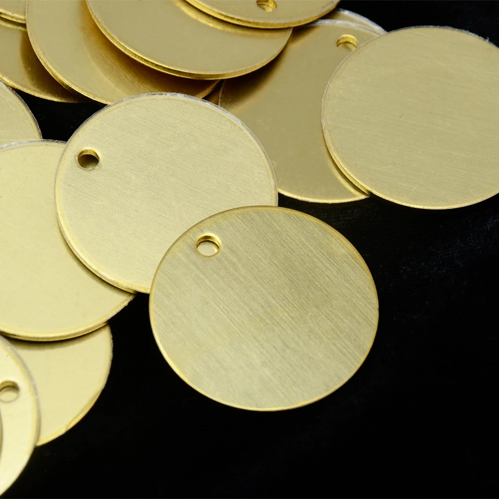 Beebeecraft 2Pcs Brass Metal Sheet 2 Inch 5cm Diameter 2mm Thickness Blank H62 Brass Circle Discs Copper Round Plate For Metal Stamping DIY Crafts Jewelry Making Electrical Models Repair Industrial