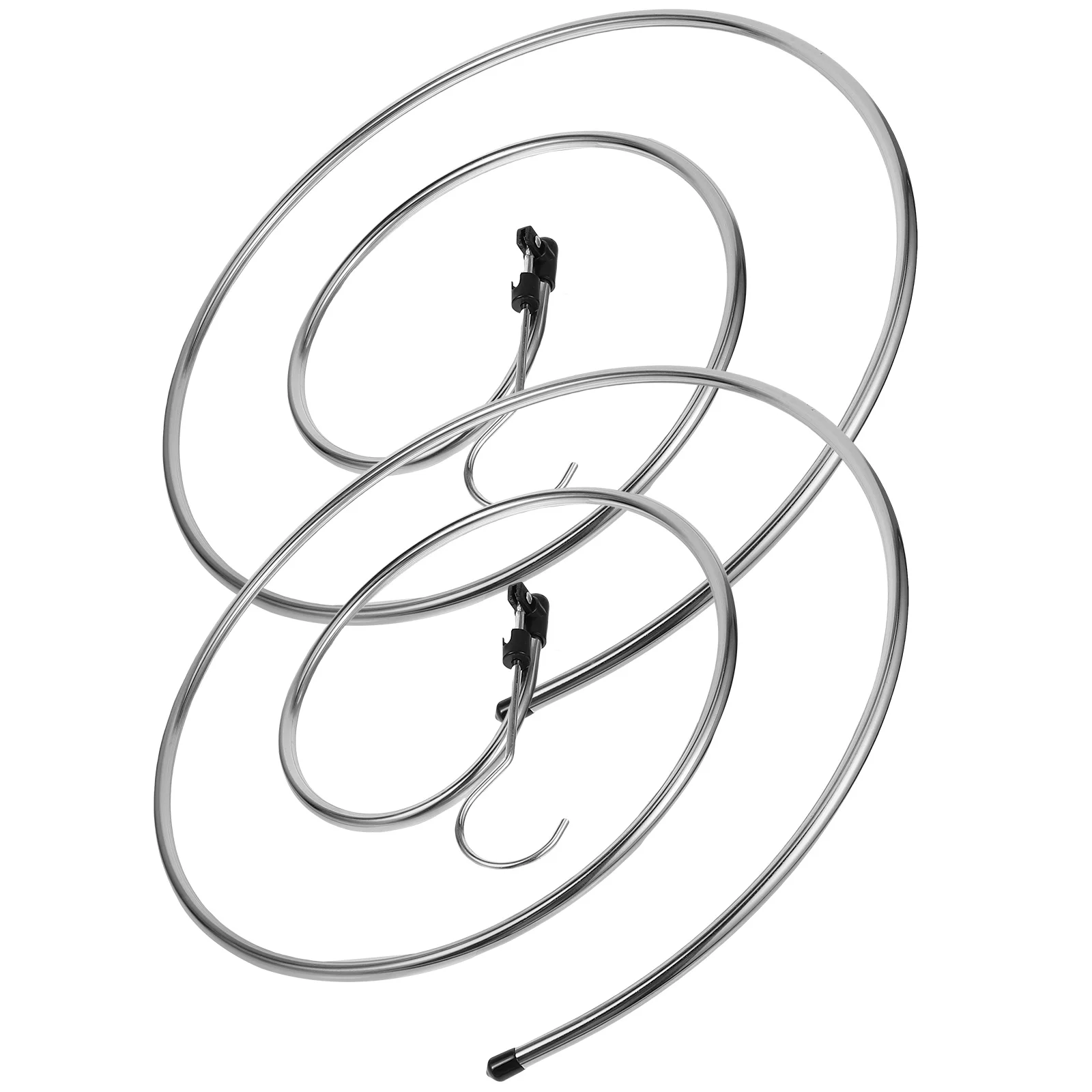 

2 Pcs Coat Hanger Rugs for Kids Spiral Drying Rack Bracket Large Towel Stainless Steel Laundry Child Bath