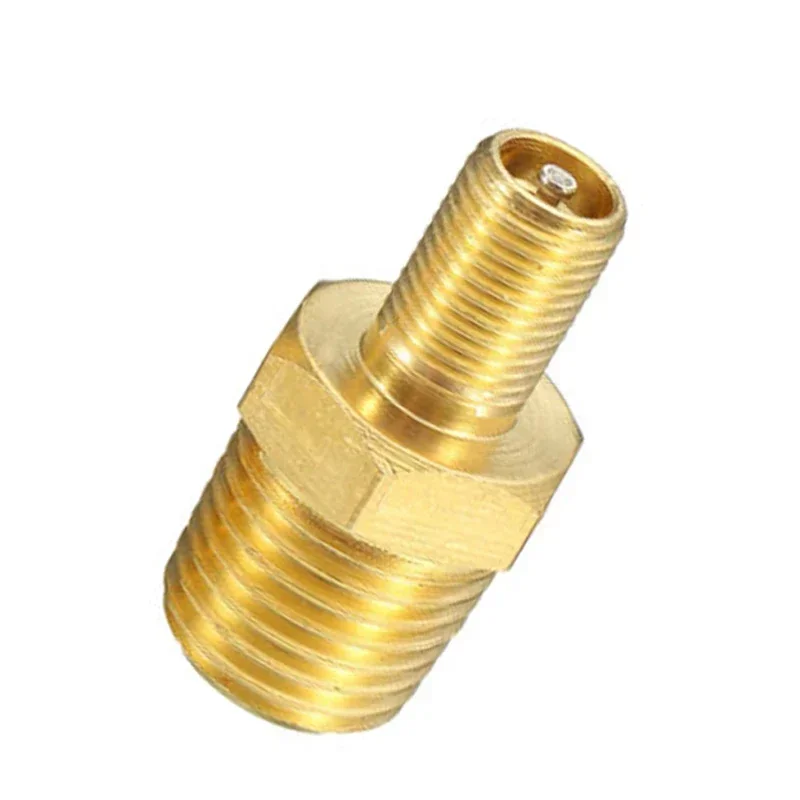 1Pcs 6.35mm Standard Male NPT Fill Valve 1/4" NPT Solid Nickel Plated Brass Air Compressor Tank Fill Valve Replacement