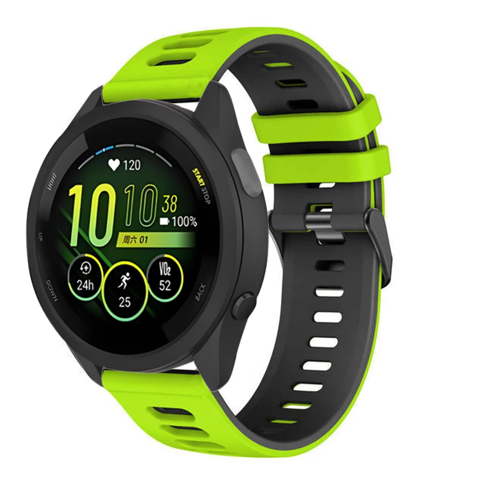 Dual-Color Silicone Wristband - 20mm/22mm Strap