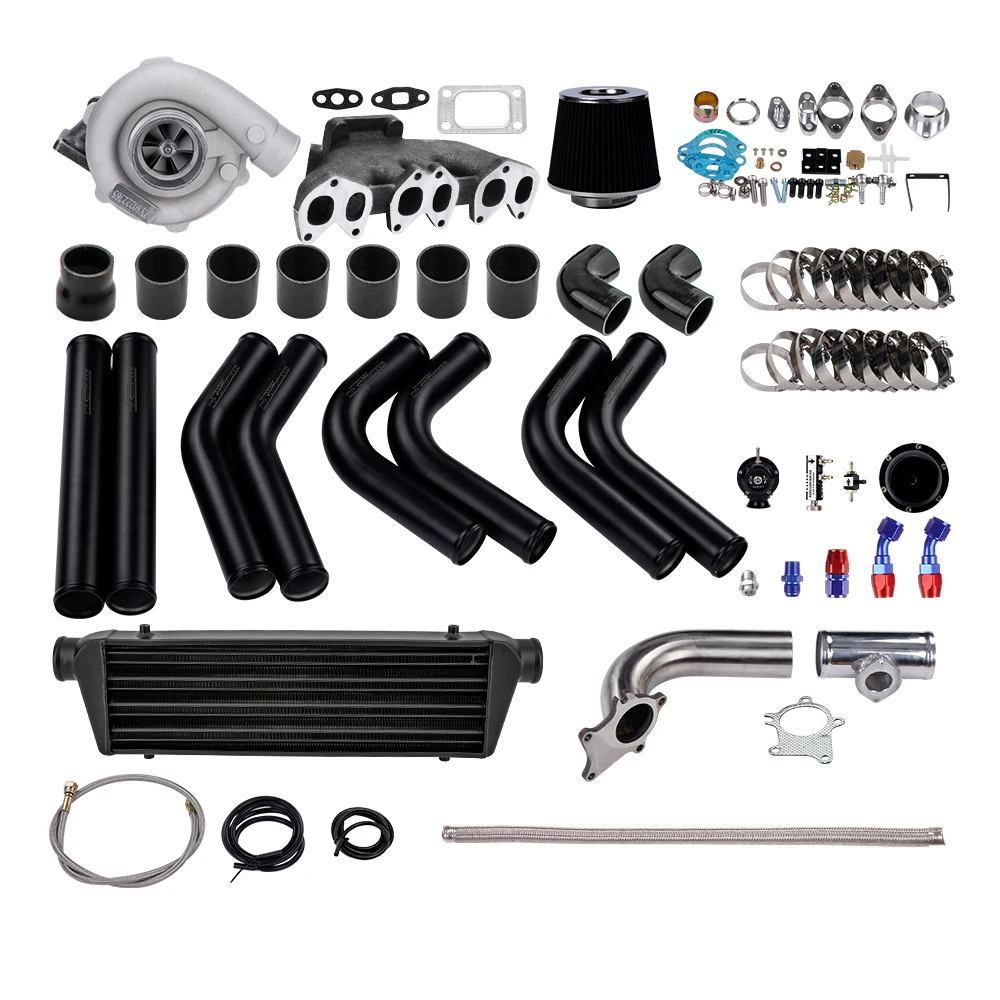 T3 T4 T04E Turbo Kit Per Bmw E46 323 325 328 330 Intercooler Tubo Del Carburante Set