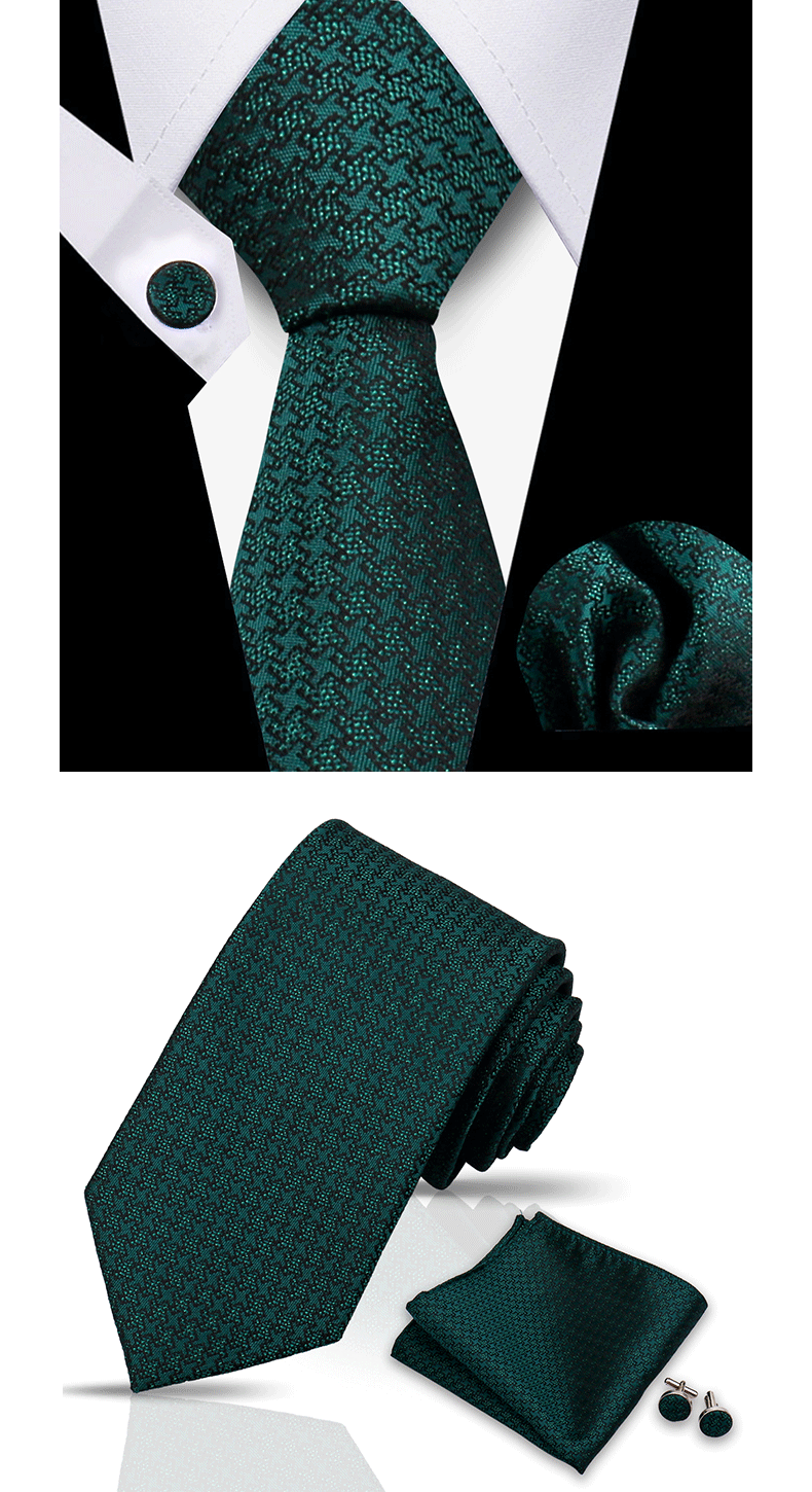 Krawatte für Männer, klassisch, kariert, Taschentücher, rote Krawatte, Manschettenknöpfe für Männer, Bluse, Business, Hochzeit, Accessoires, Damen, Kragen, Mann, Geschenk – Detail 23