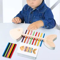 Montessori Color Matching Sensory Toys Wooden Balance Stick Fine Training Game Puzzle Toy For Boys Girls Birthday Christmas Gift 1