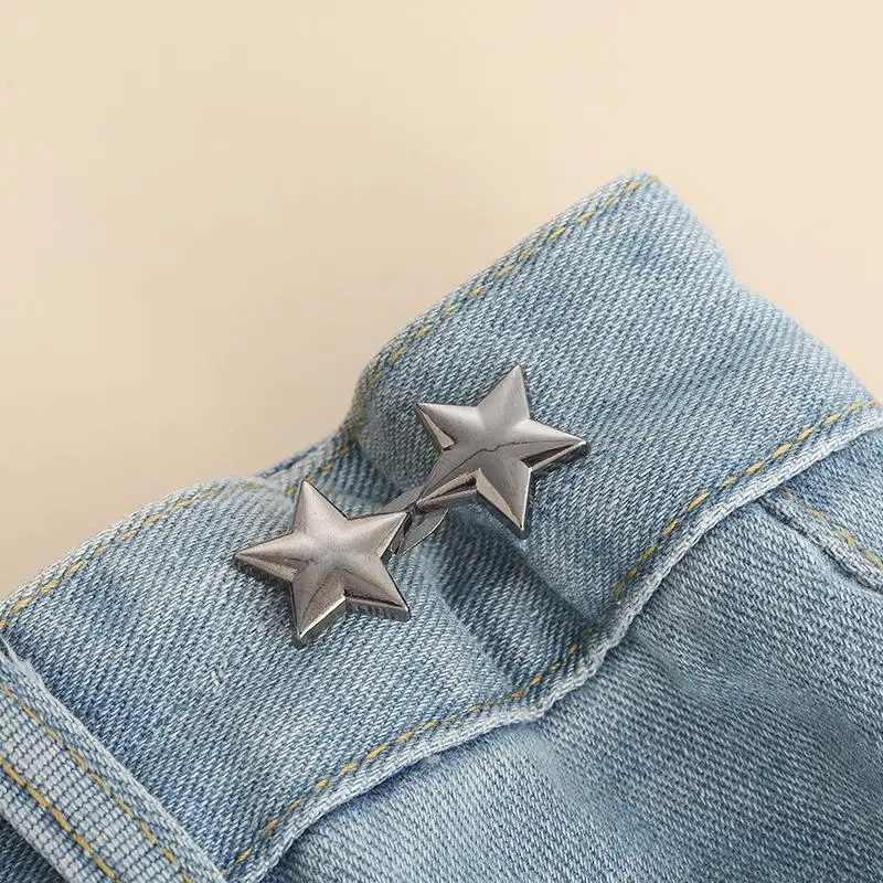 Adjustable Clips for Pants Fastener Pants Pin Retractable Button Loose Button for Waist for Jeans Perfect Fit Reduce Waist 3