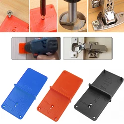 Guide de perçage des trous de charnière en plastique 35/40mm, poinçon pour le travail du bois, localisateur pour l'installation d'armoires, gabarit de bricolage, outils de travail manuel 