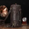 Luufan Unique Design Leather Backpack For Men Vintage Crazy Horse Leather Bucket Daypack Large Male Travel Bag Male Backpacks 3