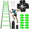 1set Football Soccer Training Equipment Fitness Speed Training Resistant Parachute Chute Running Umbrella 3