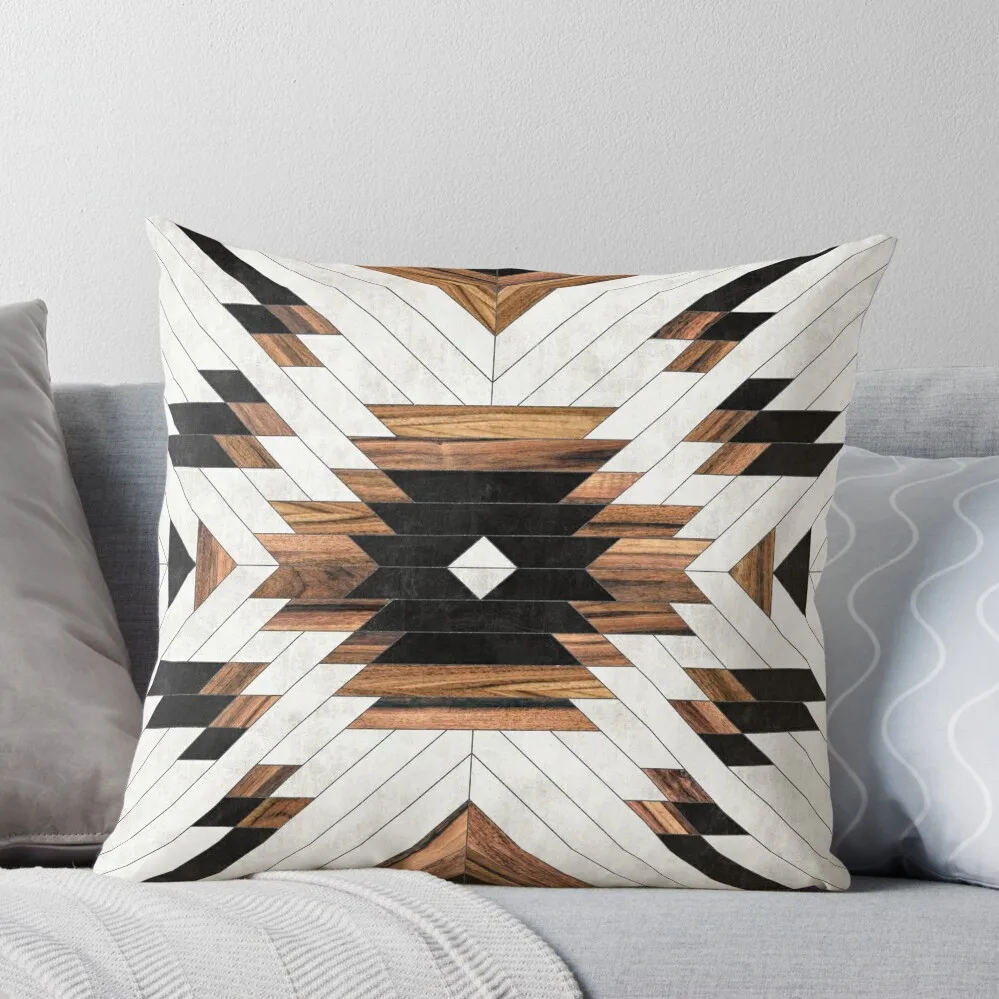 

Urban Tribal Pattern No.5 - Aztec - Concrete and Wood Throw Pillow Sofa Covers Pillowcase