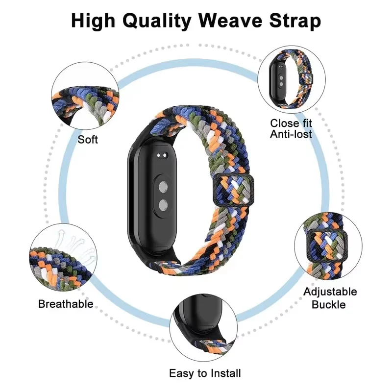 Braided Solo Loop Magnetic Replacement Strap Bracelet Accessory