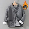 Fall Winter Chinese Style Men's Warm Cotton Padded Jacket Long Sleeve Ethnic Kung Fu Jackets Oriental Quilted Clothing 6