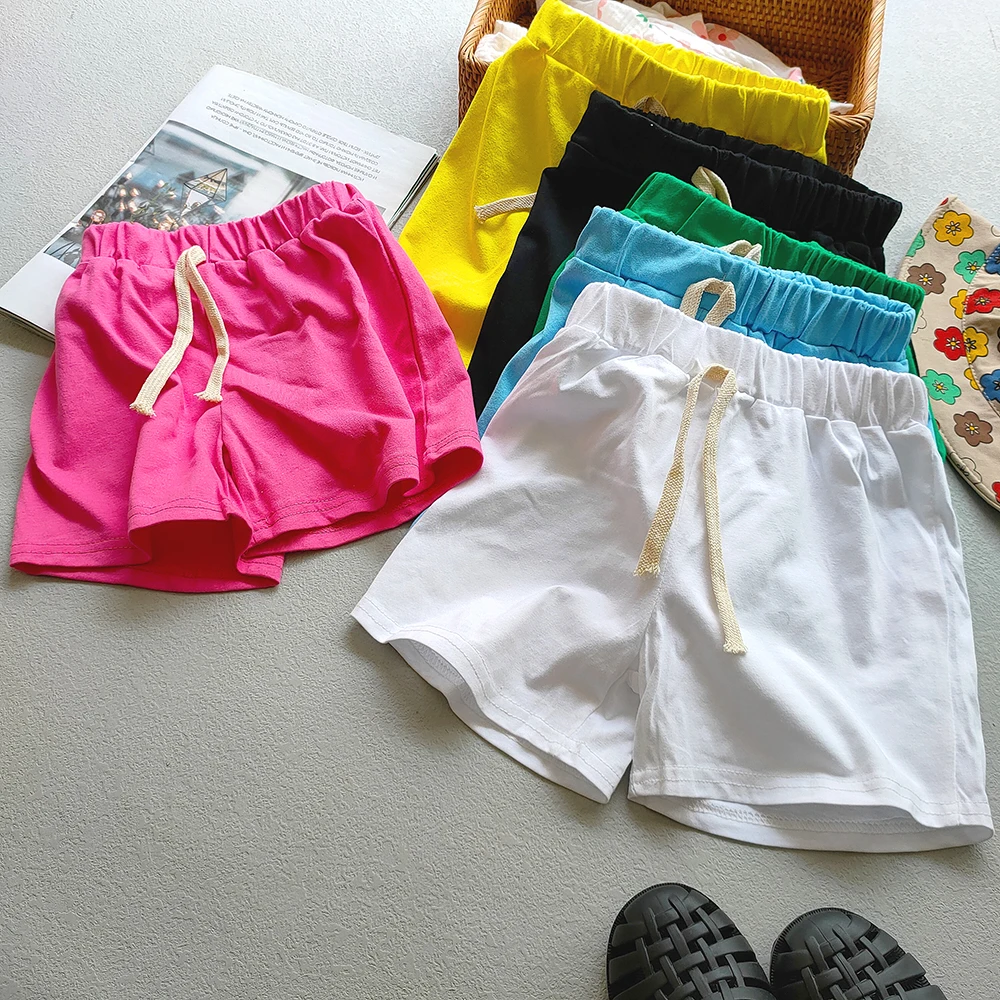 Kids Shorts Kids Girls Sport Shorts Korean Candy Color Cotton Panties 2-10 Years Baby Boy Shorts Short Pant For Girls Summer