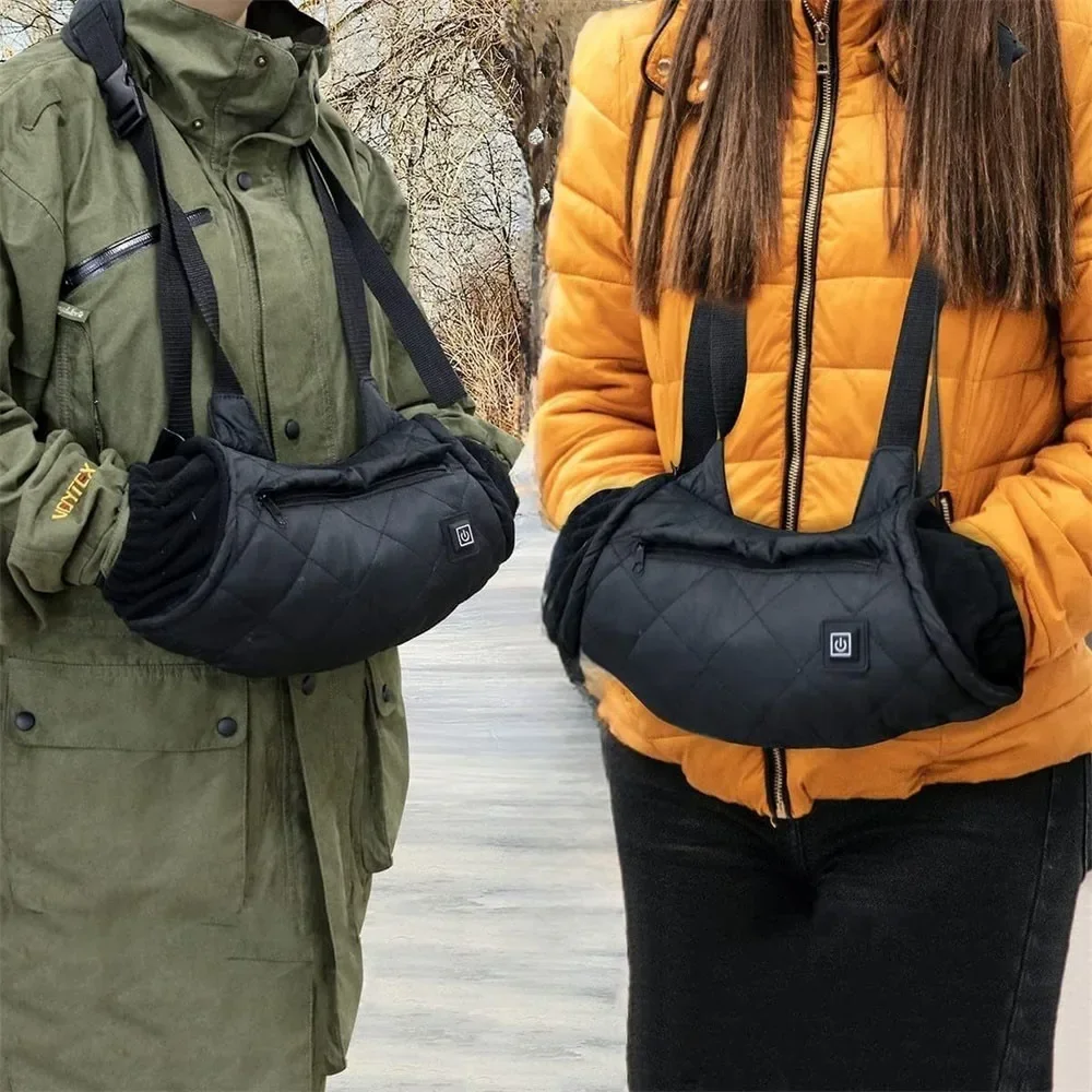 USB Electric Heating Hand Warm Gloves 3Grades Temperature Adjustable Hand Warmer Outdoor Hiking Fishing Windproof and Warm Glove