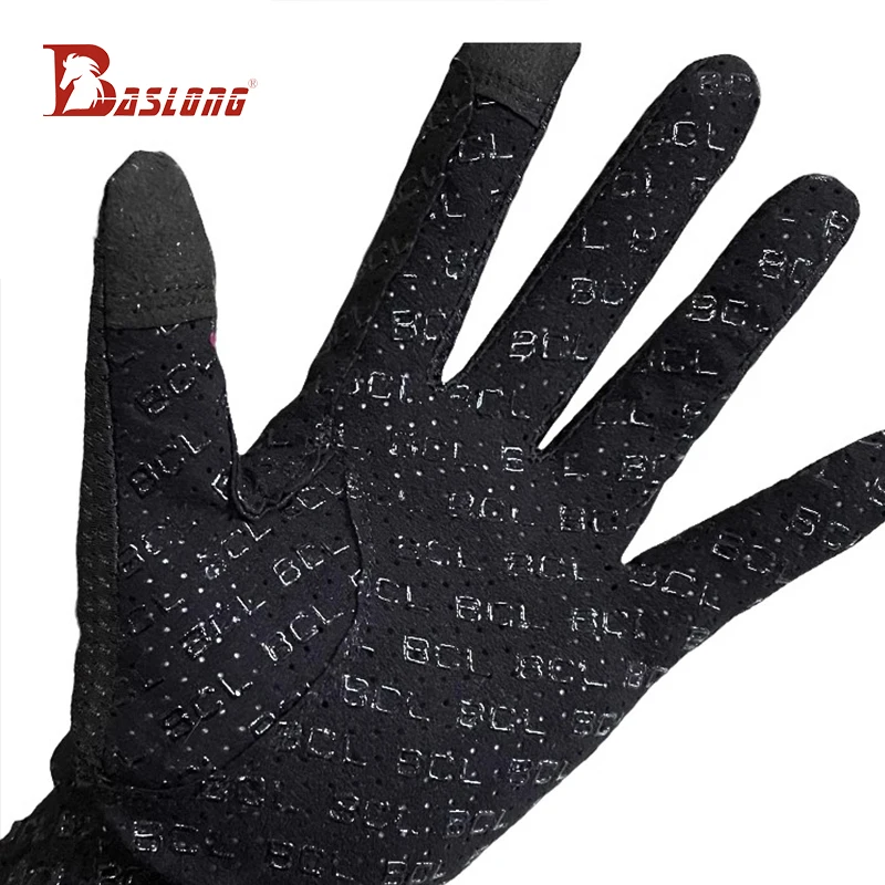 Baslong Equestrian Gloves Men's and Women's Riding Gloves Knight Equipment Hand-Centered Silicone Non-Slip Breathable Equestrian Sports Cycling Harness