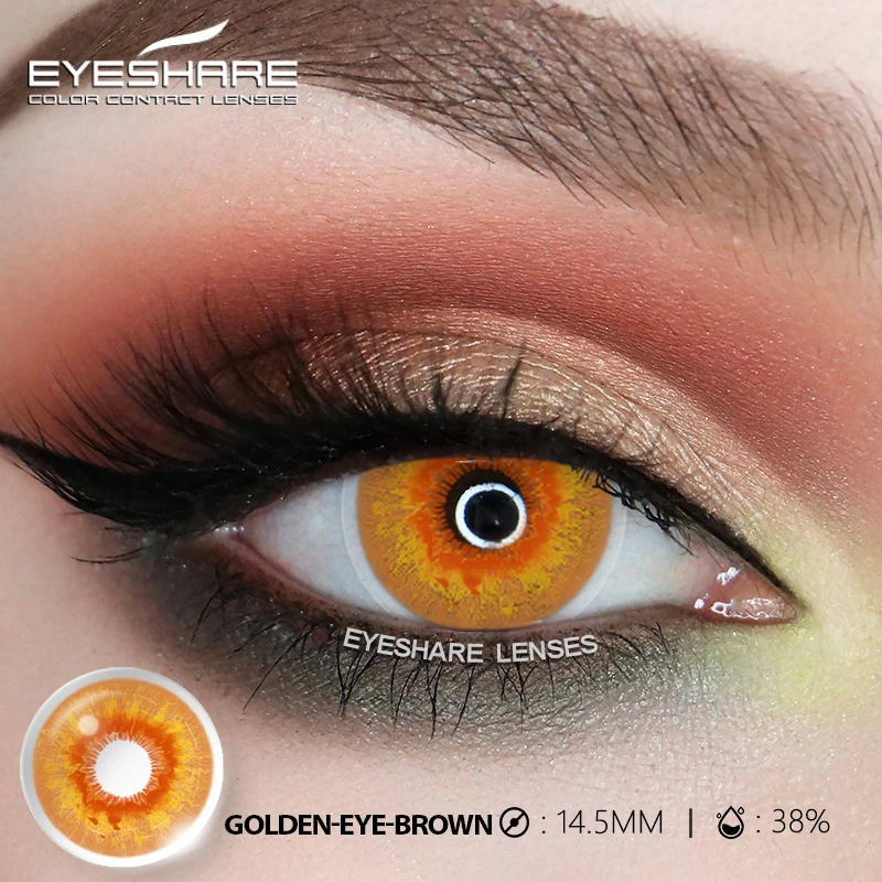 EYESHARE 1 Paar Cosplay-Farbkontakte für Augen, Anime, weiße Linsen, hochwertige weiche rote Linse, schwarze Augenlinse, Schönheits-Make-up, jährlich – Detail 23