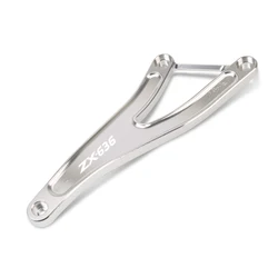 Motorcycle Foot Peg Exhaust Hanger Bracket with Rear Footrest Blanking Plate (ZX - 636 Silver)