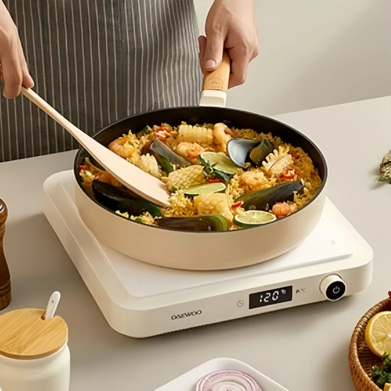 DAEWOO 220V Fryer Multifunctional Cooking Pot Household Grill All-in-one Pot Electric Grill Pan Hot Pot Barbecue 3