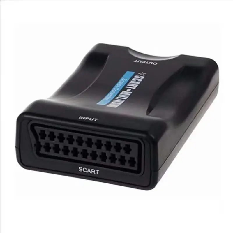 With HDMI to Scart HD Video Converter Cable Input Scart HDMI-Compatible Output 1080P Display Extend Adapter with PAL NTSC Switch