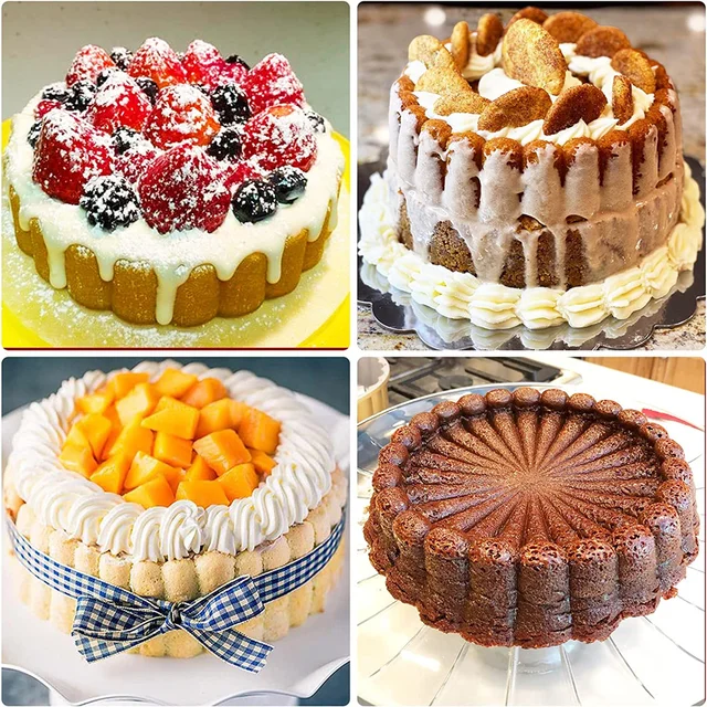 Silicone Cake Pan 10in Air Fryers Oven Baking Tray Round Silicone Cakes Pan Sponge Flan Mold Shortcake Baking Pan Silicone Molds 6