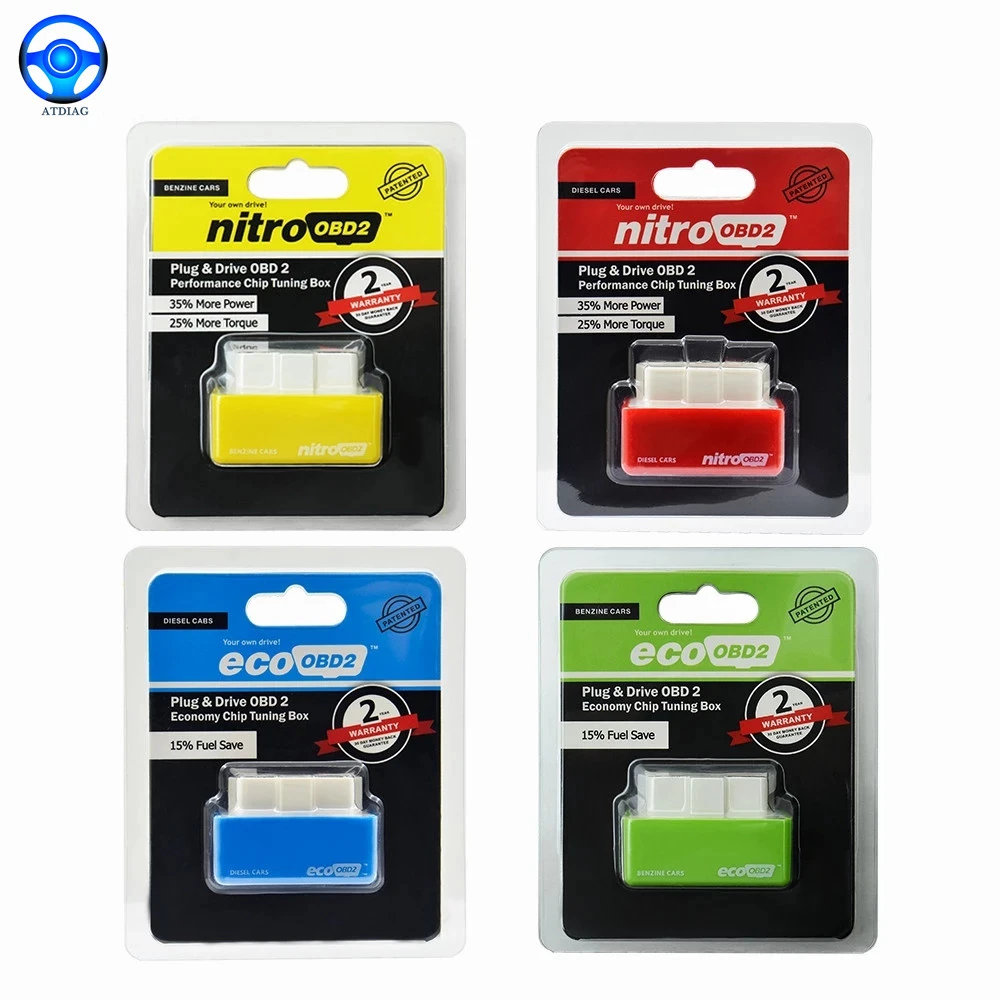 15% Fuel Saver Nitro ECO OBD2 Performance Chip Tuning Box More Power Torque Nitro OBD 2 ECOOBD2 Benzine Diesel Petro Gasoline best car inspection equipment