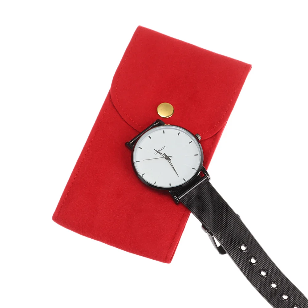 Travel Jewelry Organizer | 1PC Portable Flannelette Watch Box Case – Dust-Proof Storage... - SKU PFWB1004 - UGI Packaging