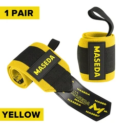 Premium Wrist Support Wristbands for Intense Workouts and Weightlifting (07 - Yellow)