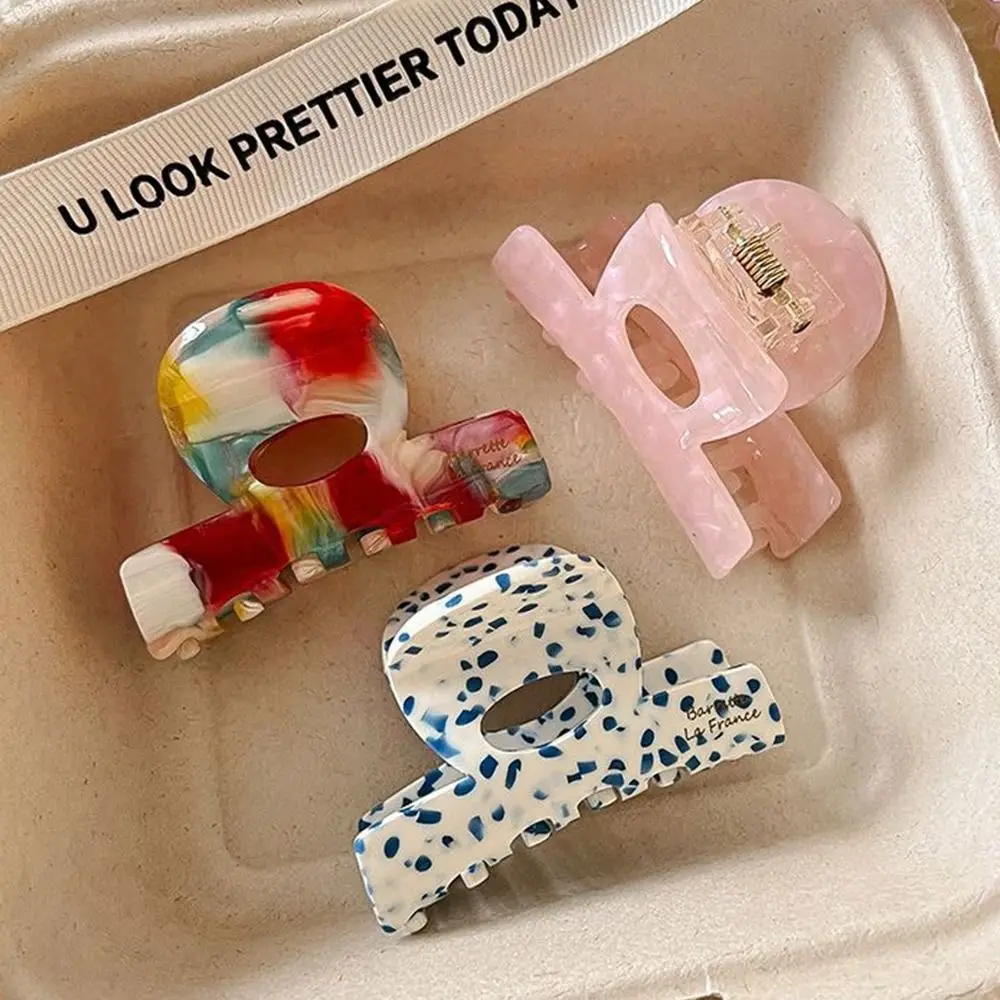 Daily French Hair Claw Clip Small Acetate Shark Clip Sweet Elegant Ponytail Holder for Women