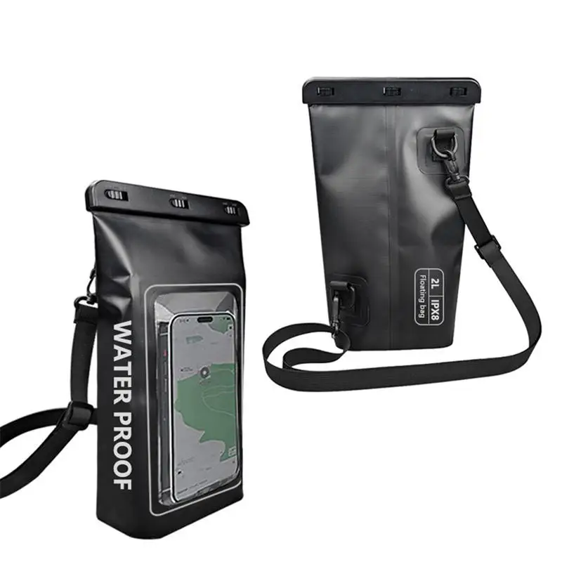 2L Dry Bag Swimming Pack Touch Screen Outdoor Waterproof Kayak Storage Bag Trekking Drifting Rafting Surfing Boating Backpack