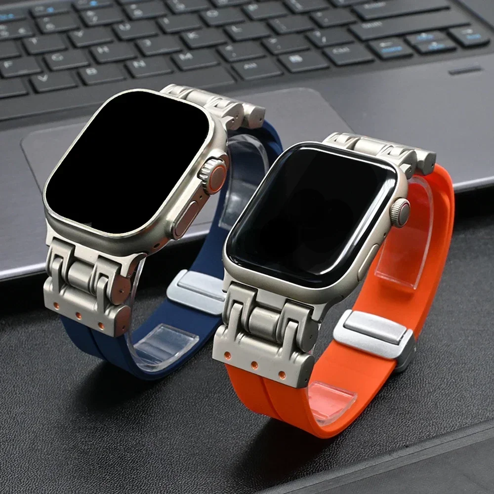 Magnetic Silicone Loop Bracelet Strap