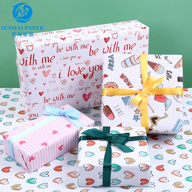 Extra Large Wrapping Paper Wrapping Paper Ribbon Valentine'S Day Colorful  Gift Wrapping Paper Holiday Party Gift Love Heart Wrapping Paper Fabric  Gift