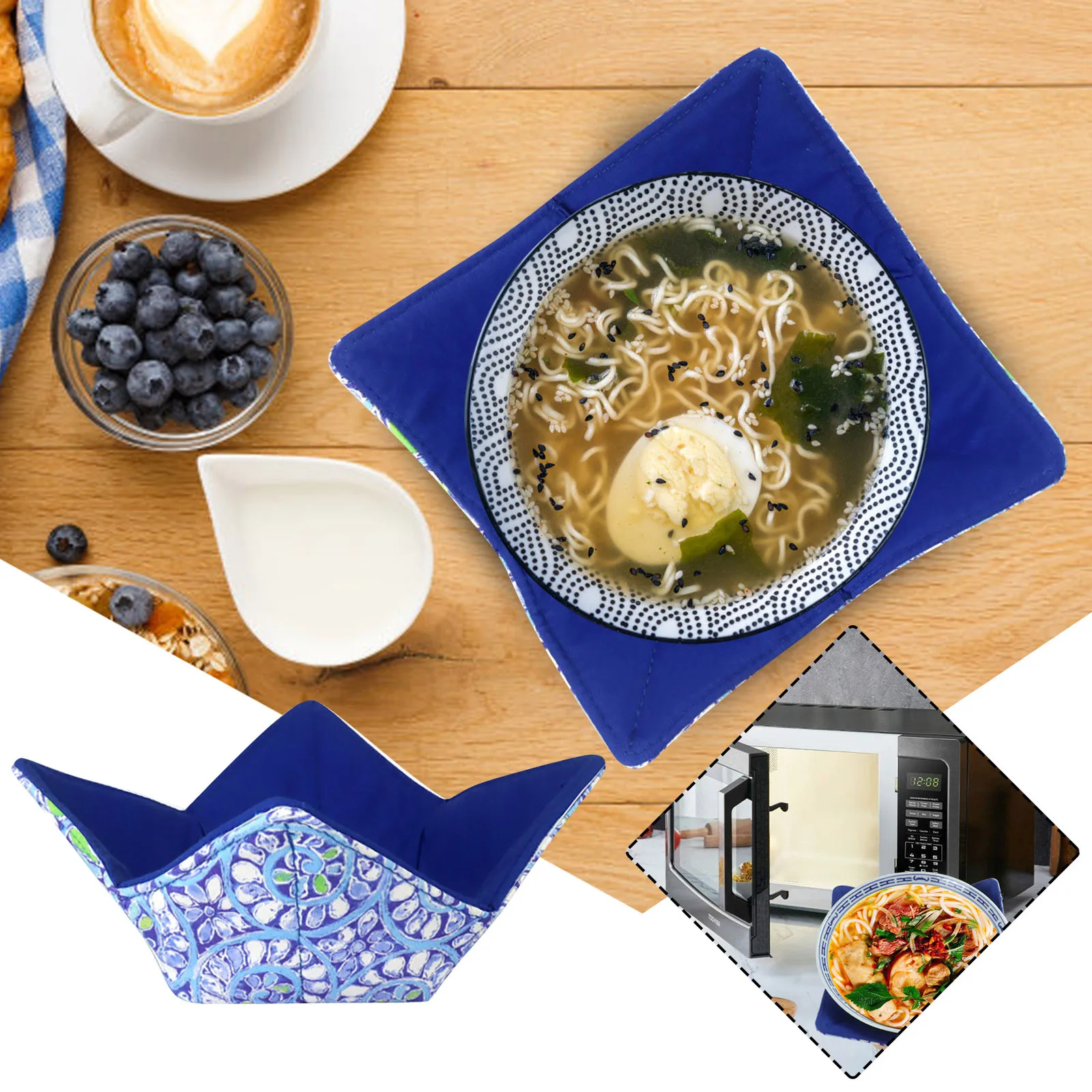 Microwave Bowl Cozy Safe Hot Holder Heat Resistant Cozies For Soup &amp Rice Pasta Bowls Kitchen |