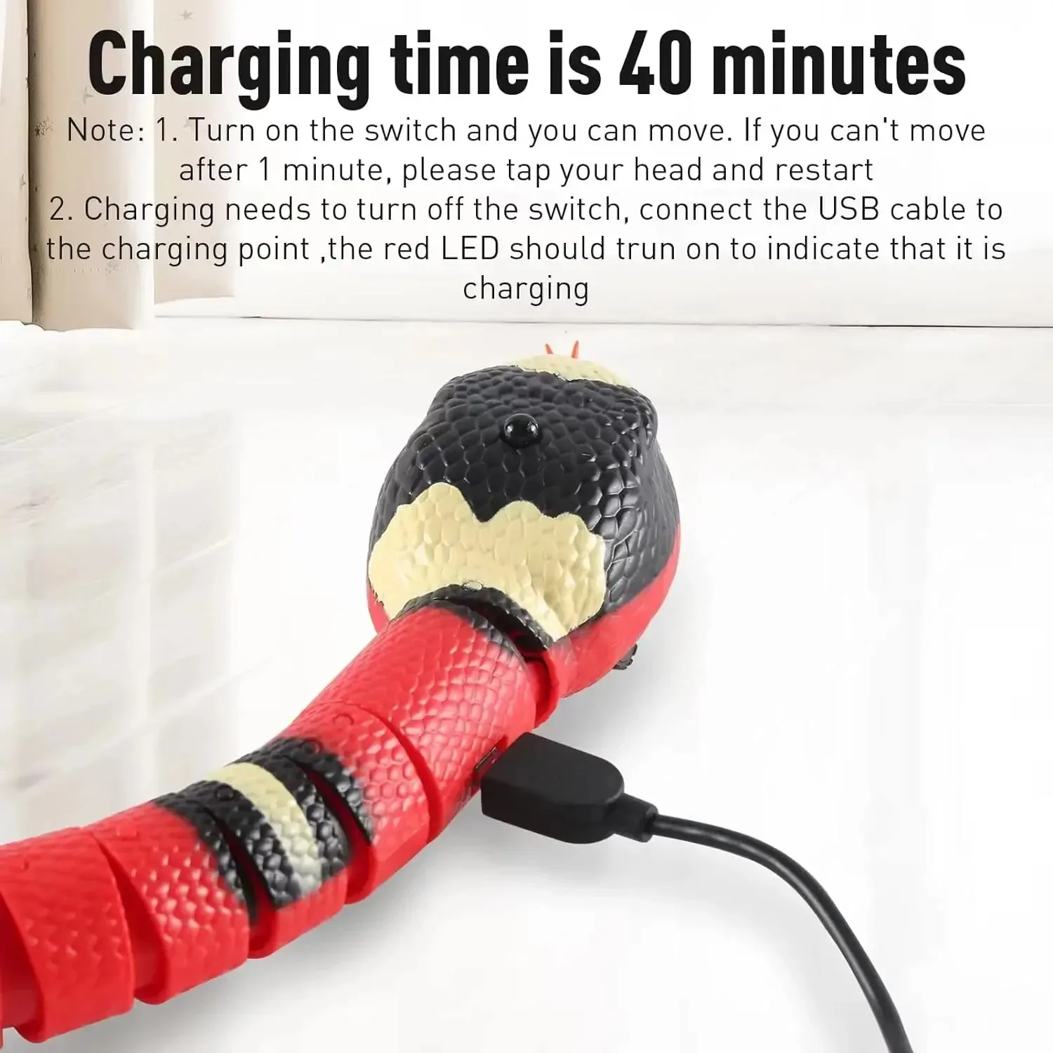 Smart Sensing Interactive Cat Toys Automatic Eletronic Snake Cat Teasering Play USBRechargeable Kitten Toys for Cats Dogs Pet