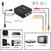 HDMI To RCA Converter with USB Cable HD 1080p Video Audio Converter HDMI To AV Converter for TV VHS VCR DVD Laptop PC HDTV PS3 - Image 3