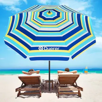 Portable Beach Umbrellas, 8.5Ft With Anchor Heavy Duty Windproof 1