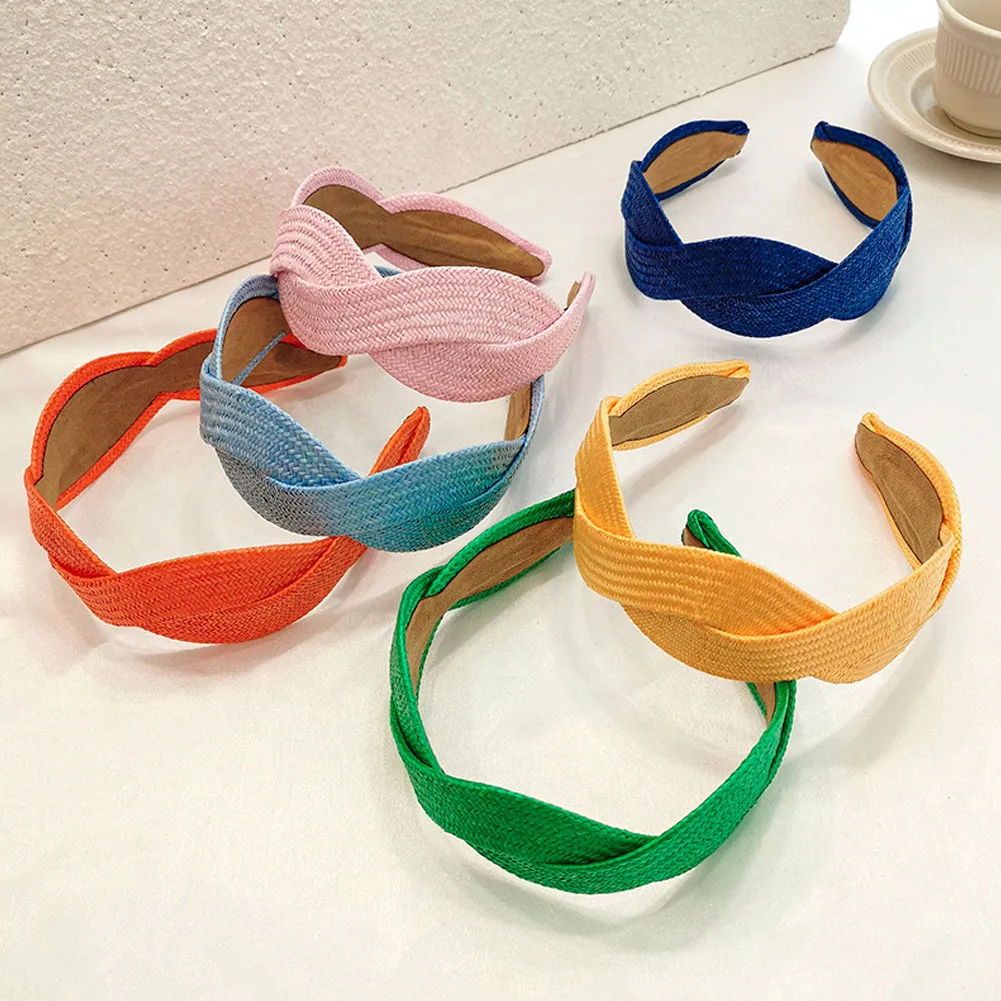

Simple Cloth Braid Hair Band Solid Color Wide Hairband Hair Hoop Headbands Designer Hair Band For Girls Woman Hair Accessories