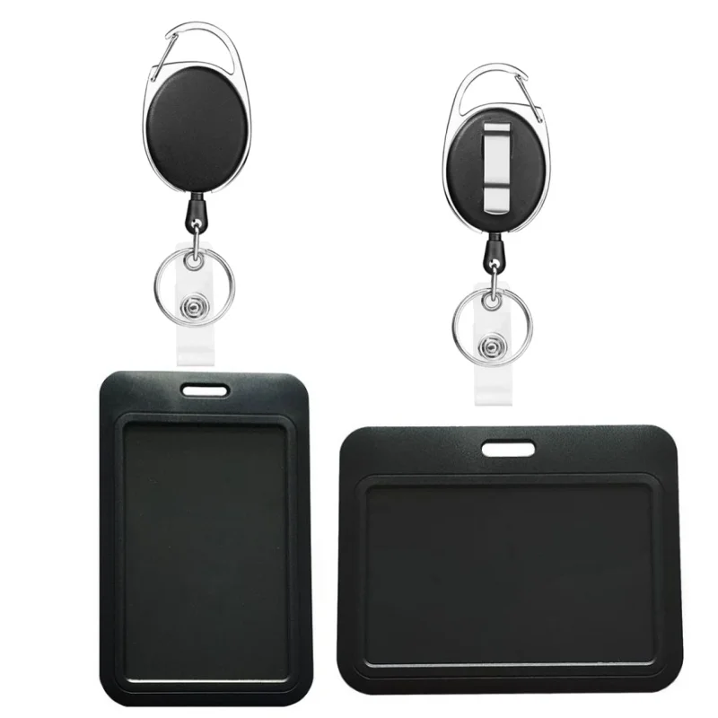 

1pc Retractable Pull Badge Reel ABS Plastic Character Scalable Student Nurse Exhibition Plastic Slide Business Card Badge Holder
