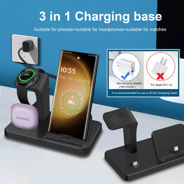 30W in Wireless Charger Stand For Samsung S23 S22 S21 Galaxy