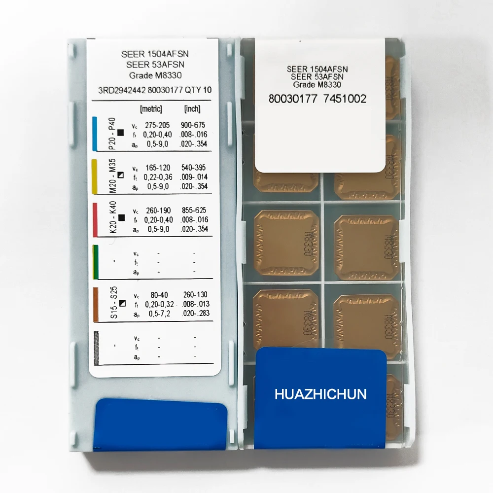 

HUAZHICHUN SEER 1504AFSN SEER 53AFSNGrade M8330 carbide inserts cutters blade