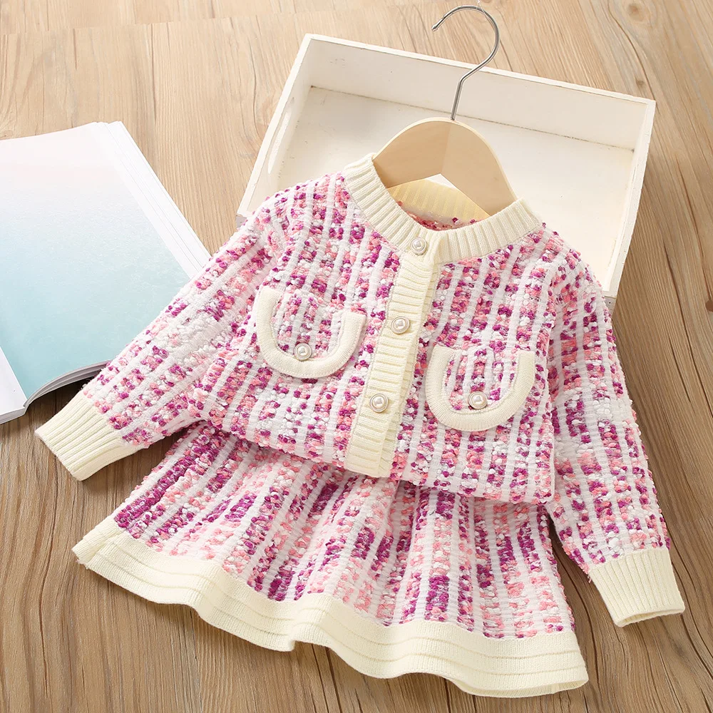 Girls Knitted Sweater Set 2