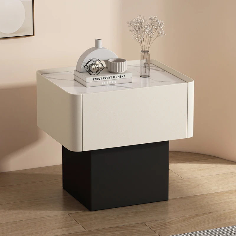 

Pretty Free Shipping Nightstand Drawers Storage Wooden Small Space Nightstand Shelves Minimalist Nachttisch Bedroom Furniture