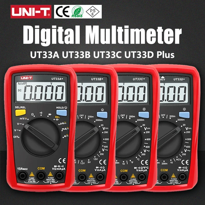UNIT UT33A UT33B UT33C UT33D Plus Multimeter Digital Capacitance