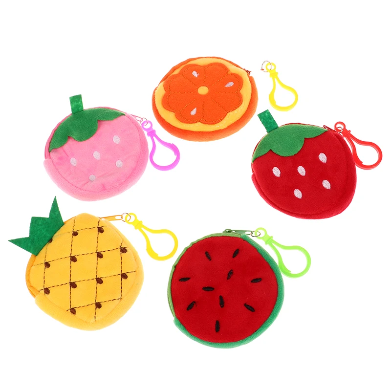 Portafoglio Portamonete In Peluche Anguria,Asudaro Peluche Portachiavi Borse Decorazioni Ciondolo Simpatiche Borse Portachiavi Per Auto A Forma Di Frutta Adatto Per Feste Regalo
