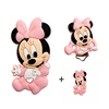 3pcs/set New Panpan Mickey Minnie Silicone Beads Teether Food-Grade Chewing Teeth Bead DIY Nipple Chain Jewelry Accessories 6