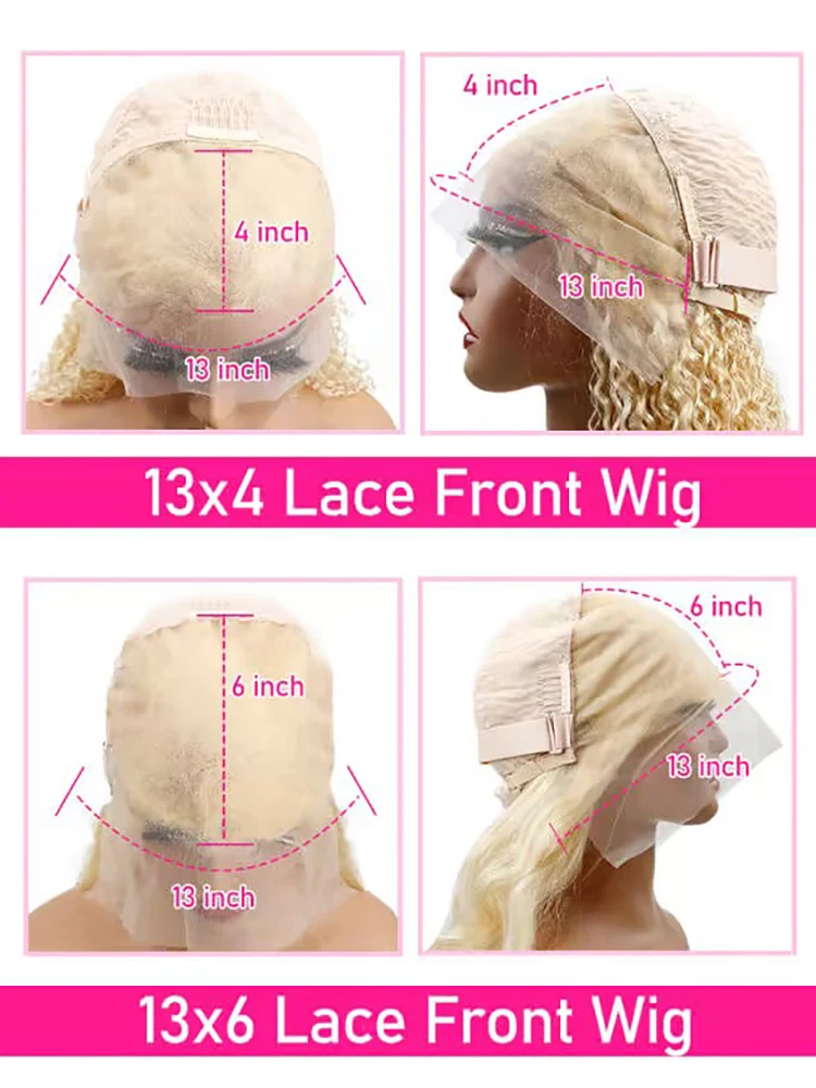 13x6/13x4 Body Wave Transparent HD 36 46 Inch 613 Honey Blonde Lace Frontal Wig 220 Density Brazilian Human Hair Lace Front Wig