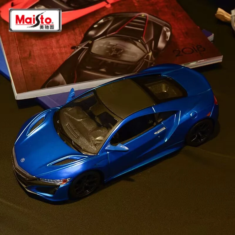 

Модель спортивного автомобиля Maisto 1:24 2018 ACURA NSX из сплава, литой металлический игрушечный гоночный автомобиль, модель высокой имитации, Коллекционные детские подарки