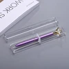 10Pcs Crystal Transparent Plastic Pen Pen Box Gift Box Metal Pen Box Transparent Plastic Pencil Case 3