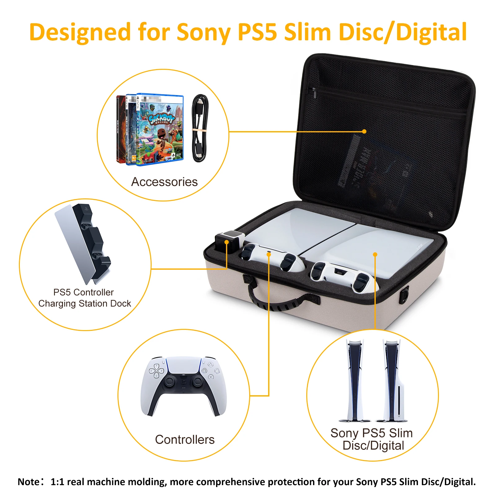 Large Carrying Protective Case for Playstation PS5 Slim Digital Console Controller Travel Storage Bag Box For PS5 Accessories