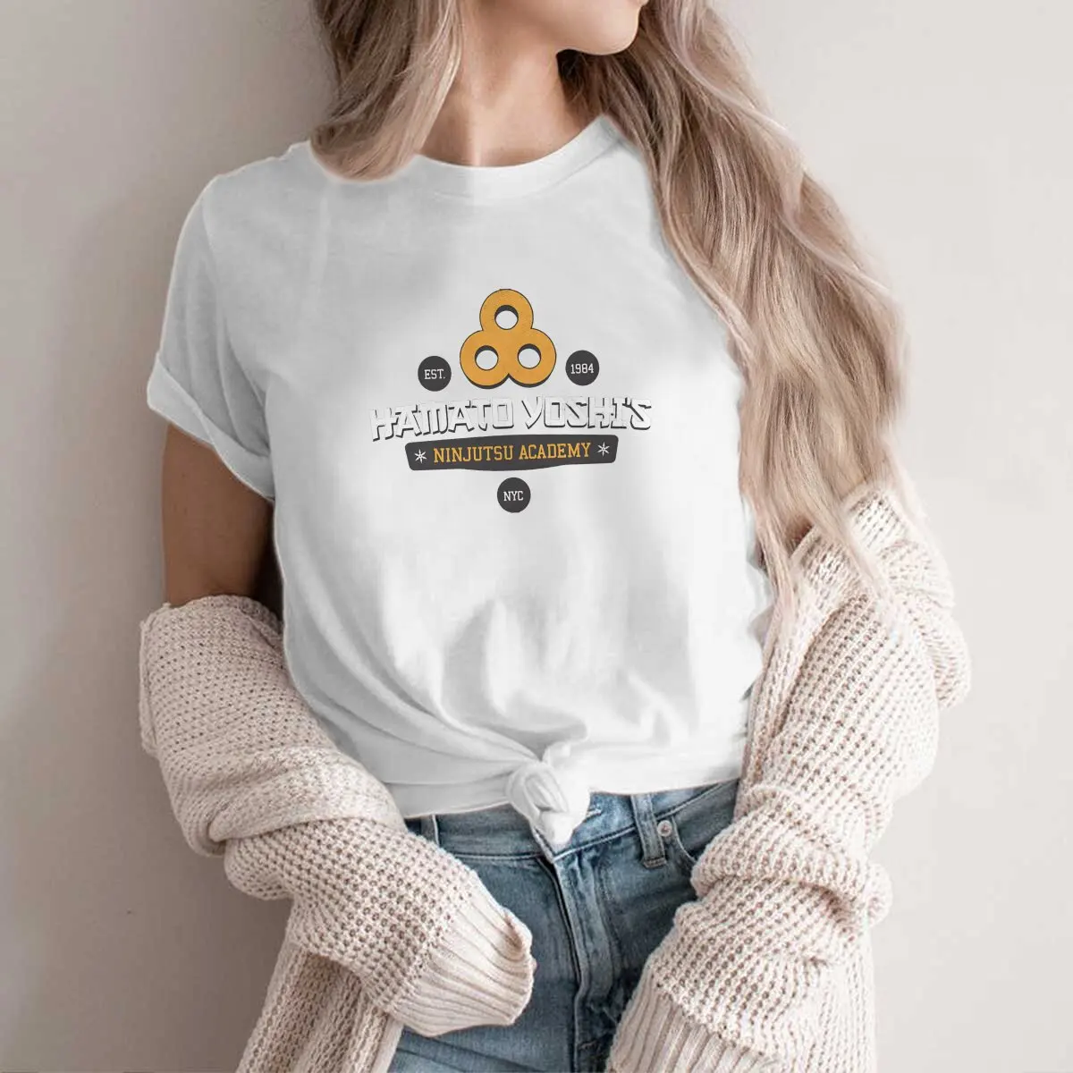 

Ninja Ninjutsu Polyester TShirt for Women Hamato Yoshi's Ninjutsu Academy Humor Leisure Sweatshirts T Shirt