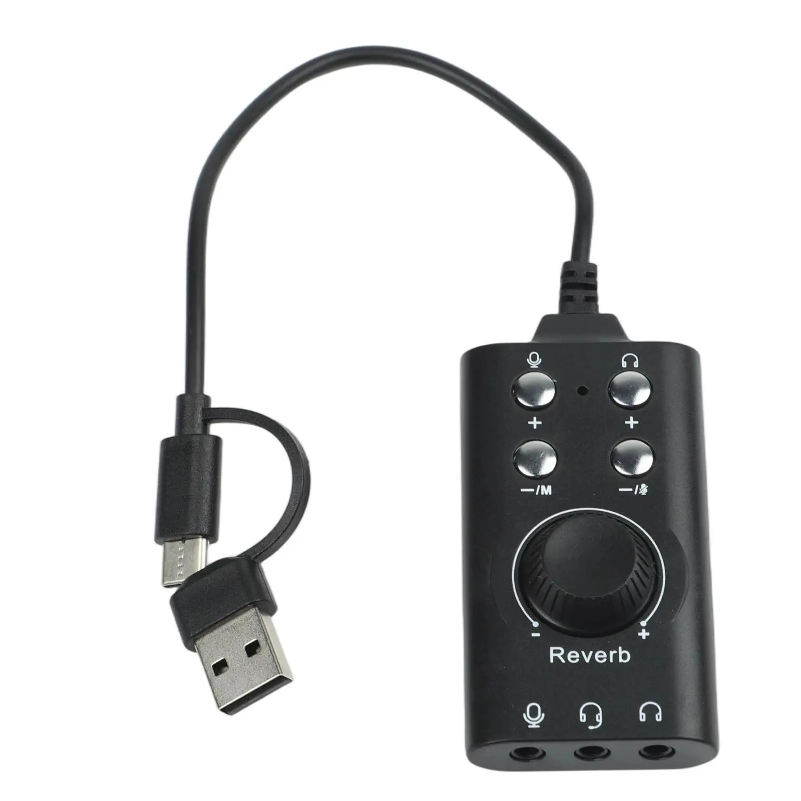 USB-3.5mm 사운드 어댑터(가상 7.1 서라운드 사운드 포함) 휴대용 오디오 솔루션을 위한 컴팩트하고 가벼운 디자인