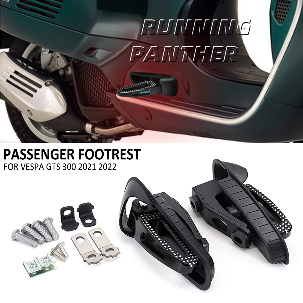 

Новые Мотоциклетные аксессуары для GTS 300 GTS300 2021 2022 подставка для ног педали задняя подставка для ног алюминиевая подставка для ног